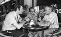 Zeev Shiff interviewing Ehud Olmert.