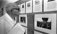 Opening of an exhibition made by students studying art and supported by the American-Israel Fund.