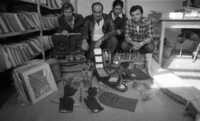 Police cought a quantity of drugs like Hashish and other stolen property.