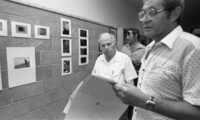 Opening of an exhibition made by students studying art and supported by the American-Israel Fund.