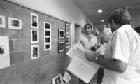 Opening of an exhibition made by students studying art and supported by the American-Israel Fund.