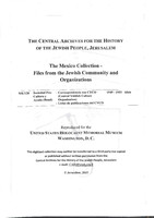 Correspondencia con CYCO (Central Yiddish Culture Organization); Listas de publicaciones del CYCO.