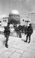IDF units patroling on Mt Scopus next to the Mosques Omar and el-Aksa.