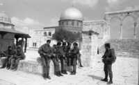 IDF units patroling on Mt Scopus next to the Mosques Omar and el-Aksa.