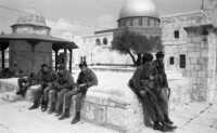 IDF units patroling on Mt Scopus next to the Mosques Omar and el-Aksa.