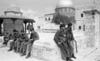 IDF units patroling on Mt Scopus next to the Mosques Omar and el-Aksa.
