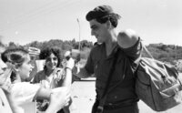 The Scouts movement sent their members to hand out to soldiers, apples and honey for Rosh Hashanah evening at intersections where soldiers are waiting for rides.