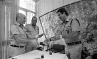 The Scouts movement sent their members to hand out to soldiers, apples and honey for Rosh Hashanah evening at intersections where soldiers are waiting for rides.