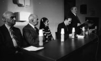 Shmuel Pissar, writer' addressing at the Immigrants from Romania Union following the publication of his new book in the Yiddish language.