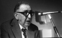 Shmuel Pissar, writer' addressing at the Immigrants from Romania Union following the publication of his new book in the Yiddish language.