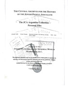 Berman Abraham e hijo Semaj, contrato, plano, cartas (colonia: Cohen Oungre).