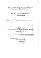 Kaufman Peisaj y Pedro, contrato, notas (colonia: Clara).