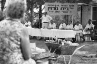 הנחת אבן פינה לבית טרזין בגבעת חיים.
