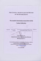 Or Yehuda: Documents and correspondence relating to negotiations for the sale of the settlement to Chatir Zaade Azmi Bey.