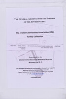 Reports and correspondence from London to Istanbul regarding compensation for World War I damages to JCA settlements.