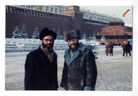 Rav Chayim Sohn; Dr. Mikhail Khanin : Red Square in front of the Kremlin and Lenin's Tomb.