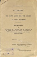 A letter by Pinchas Rutenberg on his proposals to erect an electric plant in Palestine and printed agreements with the Mandatory Government on a concession for the plant.