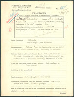 Applicant: Adler Geb. Reich, Martin Amalie; born 18.5.1915 in no place indicated; married; profession(s): Laborantin, Krankenpflegerin.