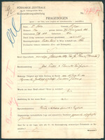 Applicant: Adler, Philipp; born 2.9.1880 in Vienna (Austria); married; profession(s): ehemaliger Prokurist der allg. Vers. Ges. Phoenix.