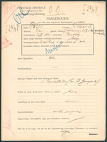 Applicant: Adler, Richard; born 23.10.1896 in Bratislava (Slovakia); single; profession(s): Weber.