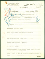 Applicant: Alcofrom, Sucher Bär; born 9.1.1889 in Sokolówka; married; profession(s): Holzbearbeiter.