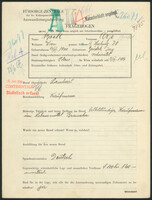 Applicant: Bock, Arje; born 14.2.1900 in Gródek, Jag; married.