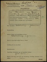 Applicant: Bombel, Ignaz; born 13.3.1895 in Skierniewice (Poland); married.