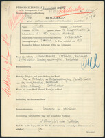 Applicant: Bemm, Jakob; born 30.6.1897 in Sosnowiec; married.