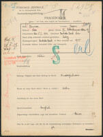 Applicant: Bender, Therese; born 8.2.1912 in Vienna (Austria); single.