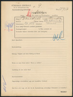 Applicant: Benedykt, Mindla; born 8.11.1899 in Tarnów (Województwo Małopolskie, Poland); married.