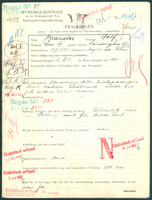 Applicant: Brandes, Wolf; born 13.1.1892 in Mogielnica (Grójec, Poland); married.