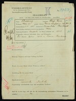 Applicant: Asarny, Chaje Zipre; born 2.4.1865 in Beiramtscha (Ukraine); widowed.