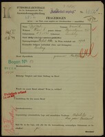 Applicant: Bilbel, Dawid; born 18.7.1878 in L'viv (Ukraine); married.