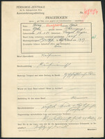 Applicant: Arvay, Geza; born 16.1.1883 in Szeged (Hungary); married.