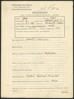 Applicant: Bass, Jakob; born 2.11.1886 in Boskowitz (Czech Republic); married.