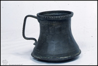 Photograph of: Mikveh vessel; Soap box.