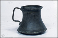Photograph of: Mikveh vessel; Soap box.