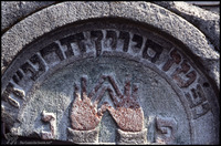 Photograph of: Unidentified jewish tombstones in Poland.