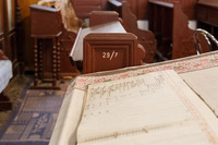 Photograph of: Craftsmen's Synagogue in Tecuci - Prayer hall.