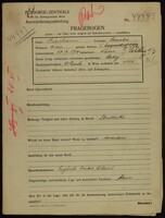 Applicant: Birnbaum, Amalie; born 11.9.1916 in Vienna (Austria); single.