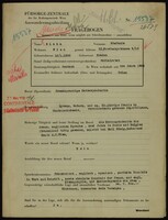 Applicant: Blaha, Stefanie; born 12.1.1900 in Krakow (Poland); married.