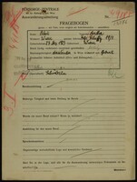 Applicant: Blau, Bertha; born 27.12.1923 in Vienna (Austria); single.