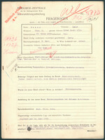 Applicant: Bauer, Josef; born 28.2.1898 in Vienna (Austria); single.
