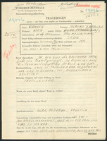 Applicant: Eidinger, Sigmund; born 10.8.1901 in Frumușica (Romania); single.