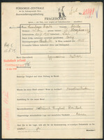 Applicant: Eisenberger, Berta; born 26.4.1920 in Vienna (Austria); single.
