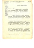 Correspondence on the formation of other "Kehillahs" in: Philadelphia, Pa.