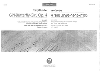 Girl - Butterfly - Girl : version for soprano, flute, clarinet, bassoon, piano, violin, viola and violoncello (1977/2011) [Hebrew].