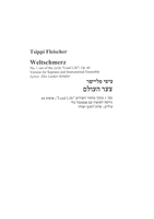 "Weltschmerz" : Song No. 1 from the song cycle "Lead life II" [German]. Text: Else Lasker Schüler.