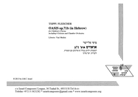 Oasis : A Children's Opera [Hebrew Version], score. Libretto: Yael Medini.