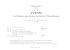 Avram : An Oratorio portraying the Birth of Monotheism [Hebrew, Greek, Arabic].